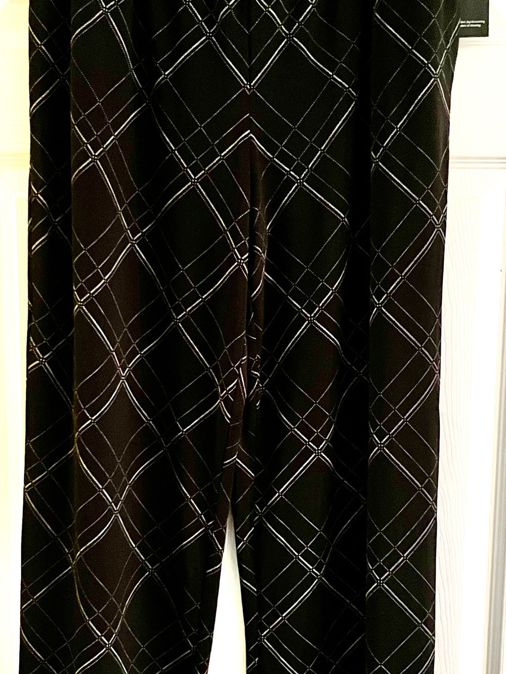 Alfani Black Plaid Straight-Leg Pants